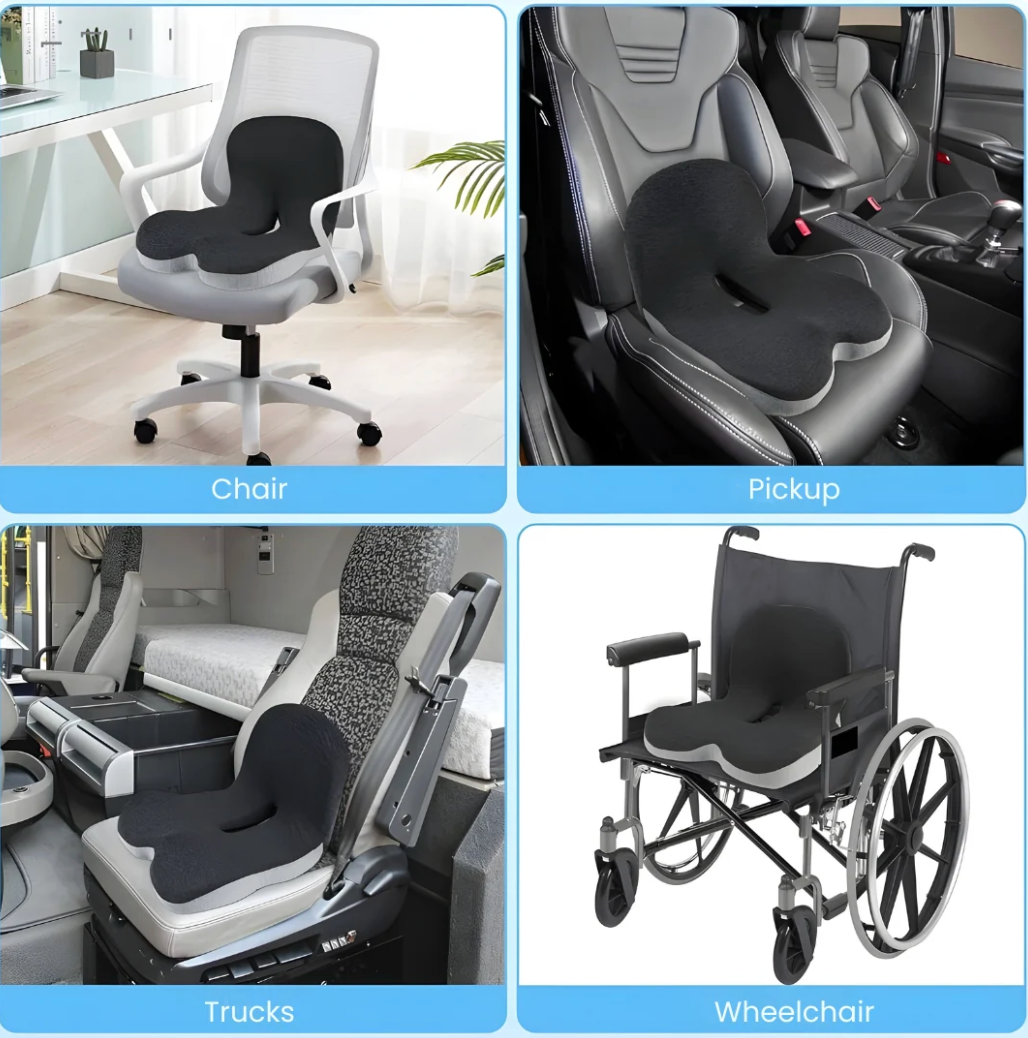 Memory Foam Seat Cushion for Spinal Support